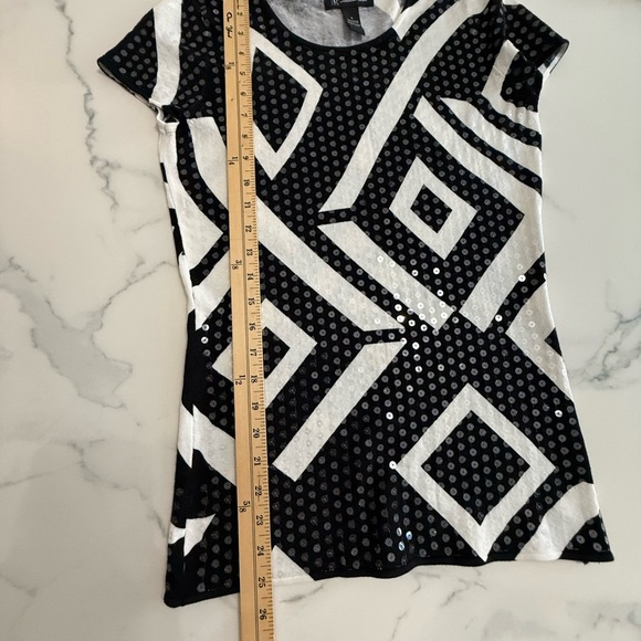 INC short sleeve sequined sweater top in size small - Picture 3 of 5